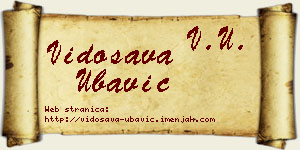 Vidosava Ubavić vizit kartica